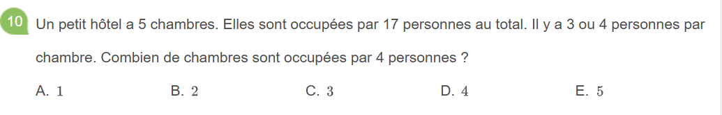 analyse des réponses du Sujet E au Kangourou des mathématiques 2026