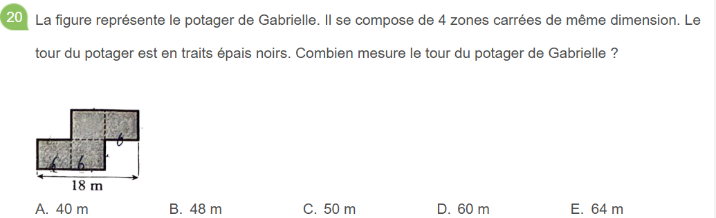 analyse des réponses du Sujet E au Kangourou des mathématiques 2026