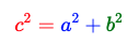 c2=a2+b2
