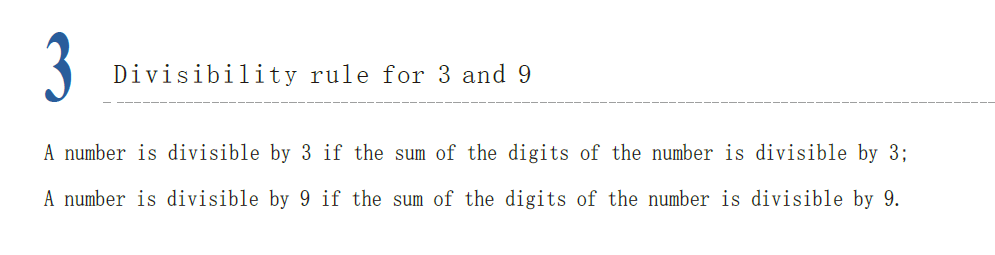 AMC 8 divisibility rules for 3 and 9, based on the sum of digits of an integer.