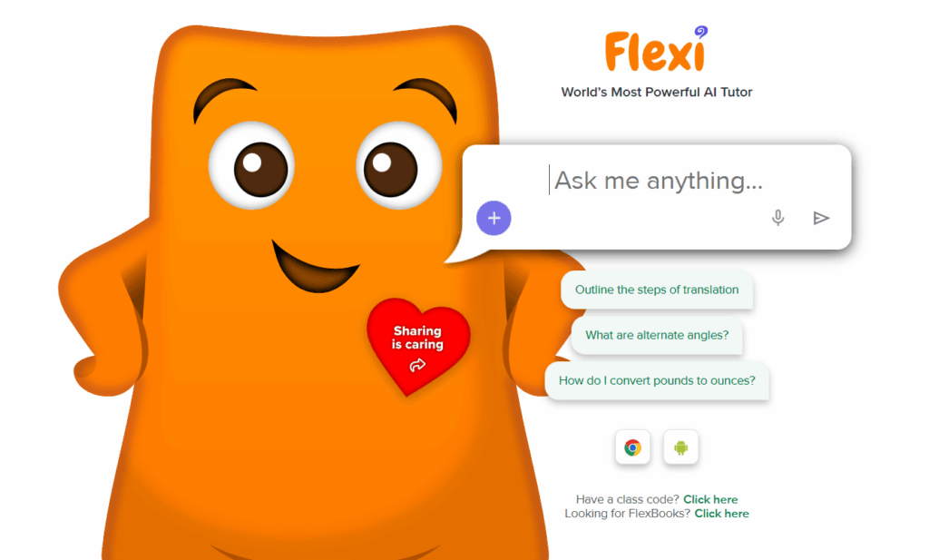 CK-12 Foundation free online learning platform with Flexi AI tutor — helping middle school students practice math and science concepts through interactive lessons and adaptive questions.