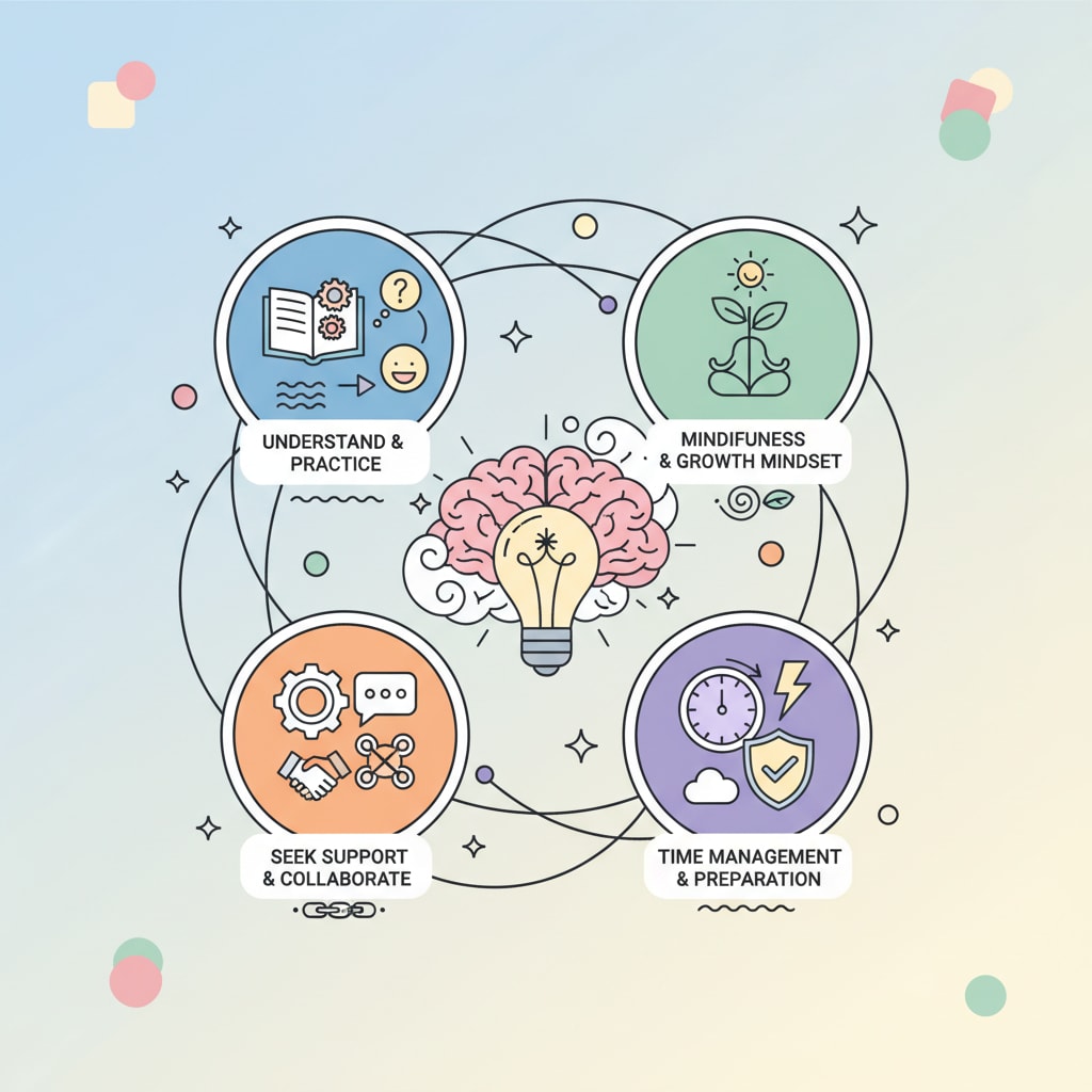 Detailed description of the second image related to dealing with math anxiety A parent and child happily working on a math game or puzzle together in a bright, inviting home setting, illustrating positive strategies for dealing with math anxiety.