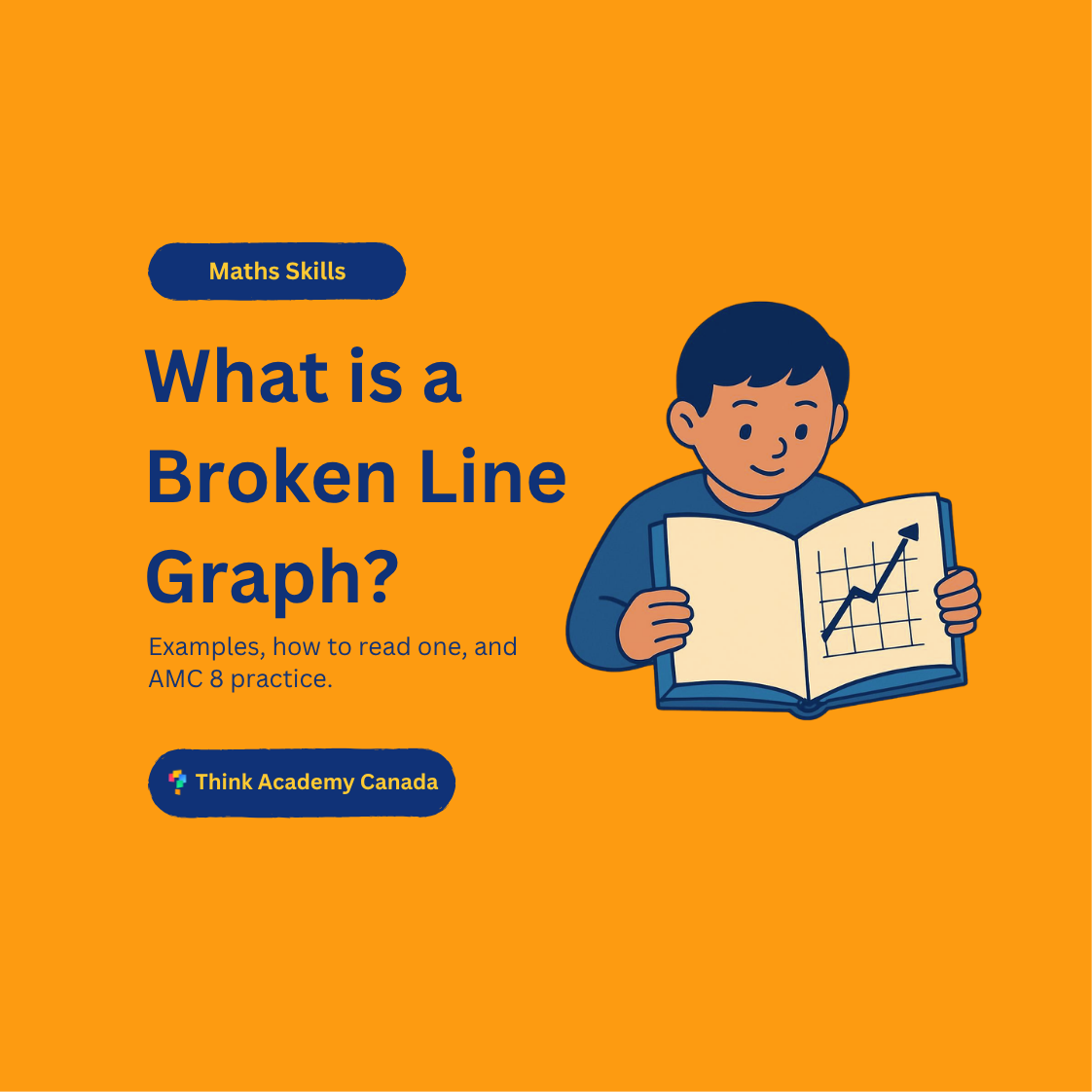 child reading broken line graph how to read