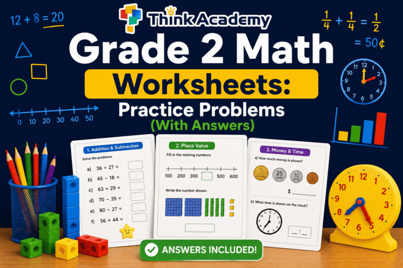 Grade 2 Math Worksheets: Practice Problems (With Answers)