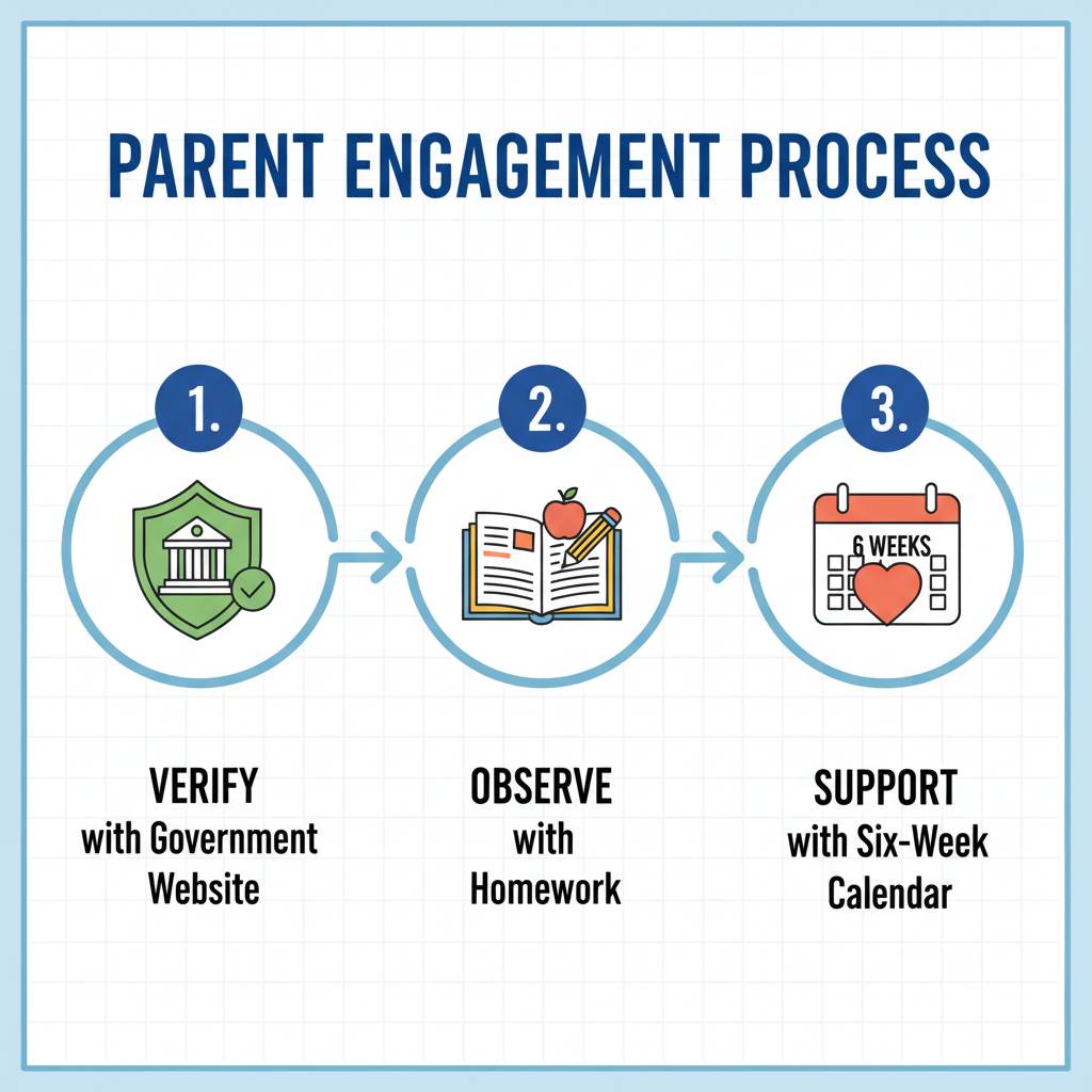 Checklist infographic for parents responding to Ontario curriculum changes