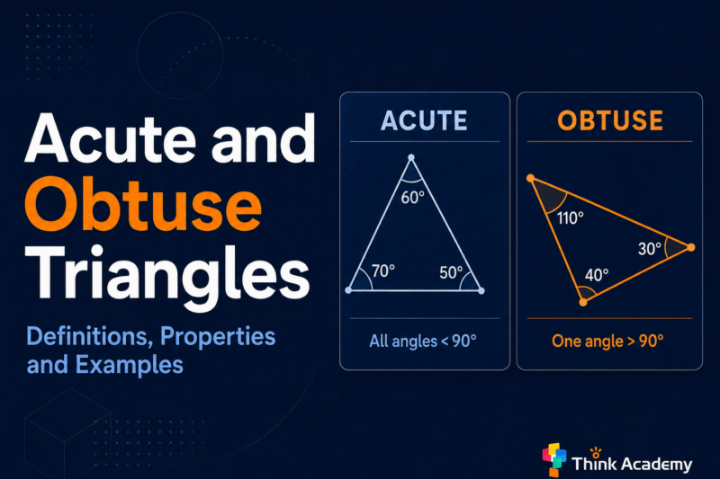 Acute and Obtuse Triangles Explained: Definitions, Properties and Examples